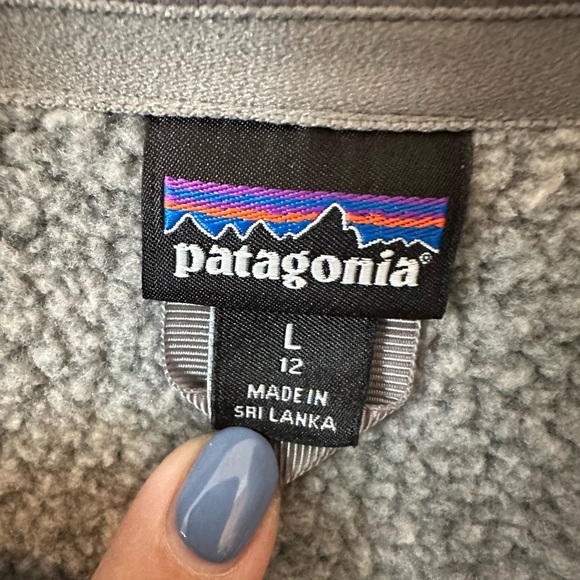 Patagonia Gray Kids Unisex Better Sweater Quarter Zip Boys Girls Size L (12) - Picture 3 of 4